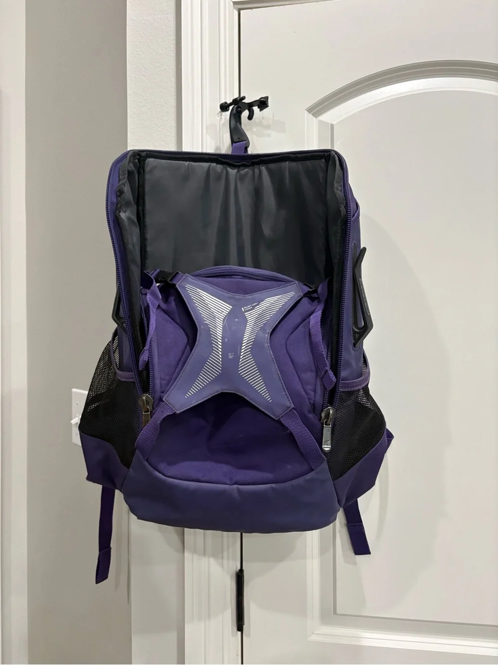 Easton Ghost NX fast pitch backpack in purple GUC 3 minor bottom wear spots